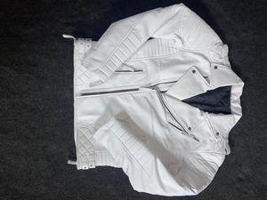 Veste en cuir blanc de haute qualité pour hommes, très élégante et stylée - Product Image 1