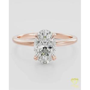 Anillo Solitario de Diamante Cultivado en Laboratorio, Exclusivo y de Lujo, Chapado en Oro, Elegante Joya de Compromiso y Boda para Mujer, Regalo Premium - Product Image 6