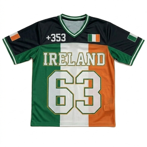 เสื้อฟุตบอลไอร์แลนด์ แขนสั้น ผ้าตาข่าย ระบายอากาศได้ดี หมายเลขทีม 63 พิมพ์ลายแบบ Sublimated สำหรับผู้ใหญ่ ใส่ได้ทุกฤดู - Product Image 3