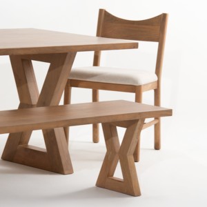Mesa de Comedor de Madera Vandana Zentrix Aston con Diseño Contemporáneo Hecho a Mano - Product Image 5