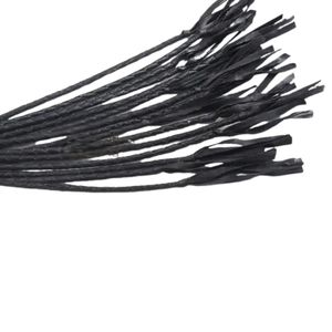 <b>Leather</b> <b>Flogger</b> With Braided Handle And Metal Chain Attachment Black Straps - Product Image 6