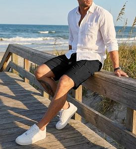 Men's Casual <b>Stretch</b> <b>Cargo</b> Shorts Elastic Waist Drawstring Multi Pocket Summer Work Shorts Manufactured in Bangladesh - Product Image 2