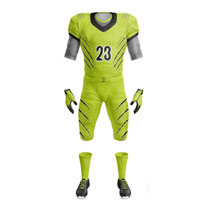 Uniforme de Fútbol Americano Personalizado de Manga Corta, Ligero y Transpirable, Talla Grande, Alta Calidad, Nuevo Estilo, Color Liso, 100% Frontal - Product Image 4