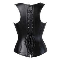 Corset amincissant et rehausseur de hanches pour femme, style Goth Punk, grande taille, en cuir et dentelle, avec fermeture éclair, en latex, en tissu satiné, sans couture, à ajustement rapide