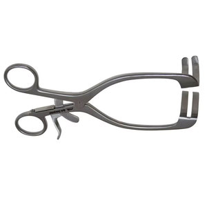 เครื่องมือผ่าตัดแบบ Retractor Mayo Adams ขนาด 6.75 นิ้ว ใบมีดสองแฉก ด้ามจับเหล็กพร้อมห่วงล็อค - Product Image 2