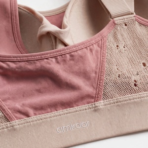 Sujetador Deportivo Rosa para Mujer, Transpirable, Tejido, con Soporte, Diseño Deportivo de Color Sólido - Product Image 6