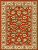Handgefertigter Brauner Blumen-Wollteppich Klassisches Orientalisches Design Teppich mit Elfenbein-Bordüre für Wohnzimmer und Hotel Motivteppiche