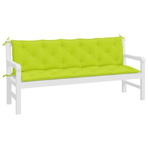 Juego de 2 cojines para banco de jardín de exterior de color verde brillante - Product Image 4