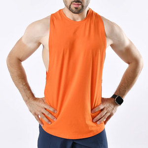 Curved Hem Loose Design Pattern Gym Running <b>Stringer</b> Customized Longline Breathable Vintage Fashion Streetwear Bodybuilding - Product Image 1