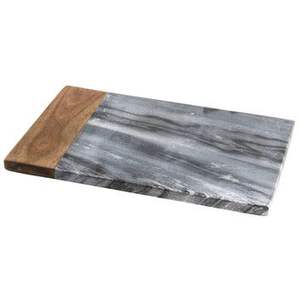 Planche à découper élégante en marbre et en bois, surface de découpe de qualité supérieure pour la cuisine, idéale pour couper les légumes, les fruits, la viande et le fromage - Product Image 2