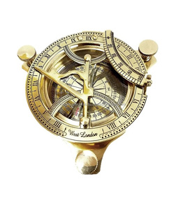 Chất lượng cao 4 inch Vàng Rắn Đồng hồ mặt trời la bàn đầy đủ chức năng hiển thị kỹ thuật số hải lý trang trí nội thất Quà Tặng - Product Image 1