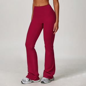 Wholesale Brush High-Waist Yoga Pants Flare <b>Flared</b> Bootcut Yoga <b>Leggings</b> for Athletic Running Breathable Gym Flare <b>Leggings</b> - Product Image 4