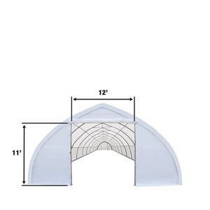 TMG ST3080V Telo di Copertura in PVC Resistente da 30FT X 80FT (17 oz) con Porte Passanti per Capanno Attrezzi, Palestra o Negozio - Product Image 4