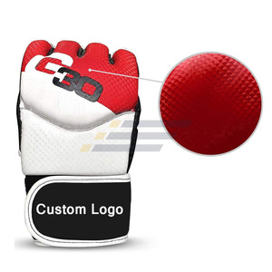Lightweight Non <b>Slip</b> Leather Material OEM Service Premium Quality New Hand Made Men MMA Gloves - Product Image 3