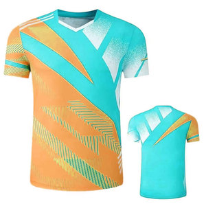 เสื้อแบดมินตันแบบใหม่ ระบายอากาศได้ดี ขนาดปกติ แห้งเร็ว ป้องกันรังสียูวี เสื้อเทนนิสทรงโอเวอร์ไซส์ เสื้อยืดออกกำลังกายชาย แขนสั้น ด้านหน้า - Product Image 6