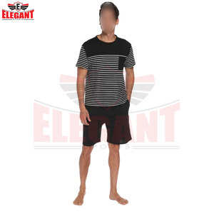 Vêtements d'intérieur faits main : hauts à manches courtes contrastés et shorts unis – Meilleur fournisseur, prix de gros - Product Image 2