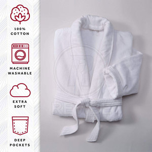 Peignoir de luxe pour femme en tissu peluche 100 % coton, élégant, léger, à manches longues, pour la maison, été, automne, printemps - Product Image 4