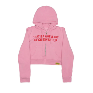 เสื้อฮู้ดดี้ผู้ชายสไตล์สตรีทแวร์แบบสวมหัว  ผ้าคอตตอน 100% คุณภาพสูง ประดับด้วยคริสตัล  ลาย Cough Syrup - Product Image 1