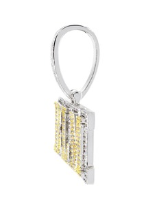 Colgante de Diamante con Corte Brillante Redondo, Certificado, Color D, Chapado en Oro, Unisex, Clásico, Solitario, Joyería Fina, Regalo de Lujo - Product Image 3