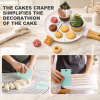 15-teiliges Kuchendekorations-Backset, wiederverwendbare TPU-Spritzbeutel, Edelstahl-Spritztüllen, Teigschaber für Cupcake-DIY-Dekoration