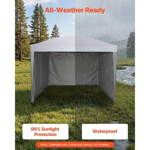 Waterproof 10 X 10 ft Pop up Canopy Tent with Sunlight Protection Layer Canopy Sidewalls Accessories - Product Image 5