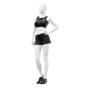 Women's Custom Fitness Outfit 2 Piece Sports Bra <b>Top</b> <b>and</b> <b>Shorts</b> Quick Dry Yoga Gym Training Activewear <b>Set</b> - Product Image 5