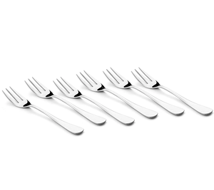 Fourchette à dessert en acier inoxydable, manche poli miroir, couverts modernes pour gâteau de mariage, au meilleur prix - Product Image 2