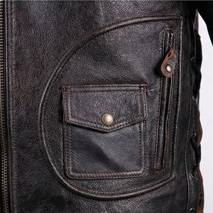 Chaqueta de cuero para motocicleta NAI-0460B, abrigo de moda para hombre, estilo motero, equipo de protección para motociclistas, venta al por mayor, personalizable. - Product Image 5