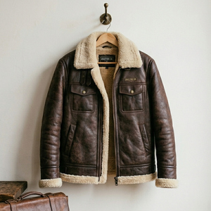 Veste en cuir véritable pour homme de qualité supérieure pour l'automne et l'hiver, style streetwear, teinture unie, avec service OEM, veste pour homme - Product Image 4