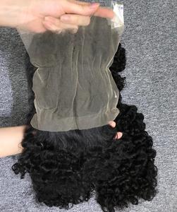 Extensiones de cabello Remy de la mejor calidad, conjunto completo de trama rizada birmana vietnamita cruda y máquina de cierre de encaje HD, trama Doble - Product Image 1