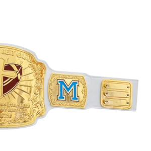 Ceinture de championnat personnalisable pour le jeu de la ceinture biblique, ceinture sportive haut de gamme, design football doré - Product Image 5