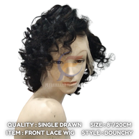 Perruque Lace Frontale pour texture de cheveux bouclés, 100% Cheveux Humains Vierges Remy, Cuticules Alignées, Cheveux Indonésiens, Sans Colle, Longue