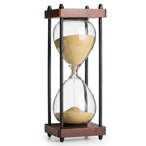 Reloj de Arena de Metal Negro Mate de Alta Calidad, Reloj de Arena Vintage de 30 y 60 Minutos para Gestión del Tiempo y Meditación - Product Image 3