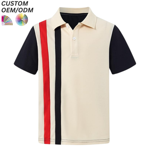 Chemises Polo d'Été Décontractées Personnalisées en Gros pour Enfants, Uniformes à Rayures à Manches Courtes en Mélange Polyester/Coton pour Garçons de 2 à 14 Ans - Product Image 3