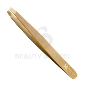 Pince à épiler pour poils du visage à pointe inclinée arc-en-ciel irisée avec finition durable résistante à la rouille et tension calibrée - Product Image 4