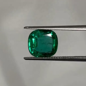 ธรรมชาติไม่ได้รับการรักษา3.45 Cts เบาะรูปร่างคุณภาพดีของแซมเบียมรกตโดย Sadiya นานาชาติ - Product Image 3