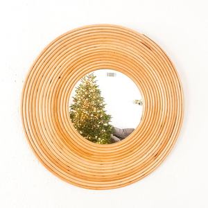 Miroir tissé élégant en forme de fleur pour la décoration murale pour le salon, la chambre à coucher ou tout autre décor de pièce miroir rond en rotin - Product Image 4