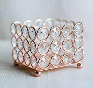 เชิงเทียนคริสตัลแบบคลาสสิกสีเงินสำหรับตกแต่งเชิงเทียนแบบเงาอื่นๆเชิงเทียนในร่มและกลางแจ้ง - Product Image 2