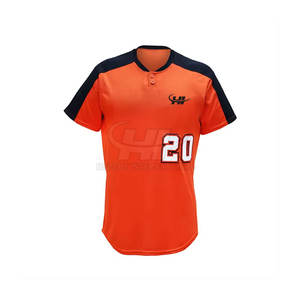 Tenues de baseball personnalisées pour hommes adultes, vêtements de sport, service OEM, faible MOQ, haute qualité, confortables, respirantes, en polyester - Product Image 2