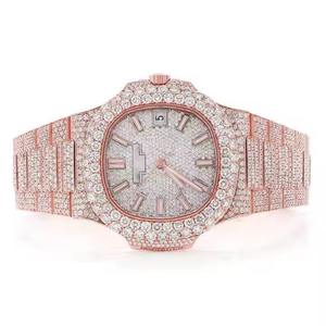 Reloj de Lujo para Mujer con Diamantes en Oro Rosa, Cuarzo Analógico, Esfera Octogonal, Brazalete con Pedrería y Cierre Desplegable de 36 mm - Product Image 4