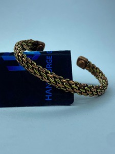 Bulk Fashion Jewelry Adjustable Brass <b>Copper</b> Bangle Artisan Metal Cuff <b>Bracelet</b> Personalized Gold Plated Vintage Magnet Stone - Product Image 6
