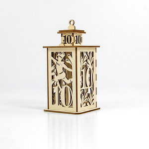 Lampes en bois personnalisées, classiques, écologiques, découpées au laser, à motif floral, veilleuses, lanternes, porte-bougies, pour festivals, Noël, MULTI - Product Image 2