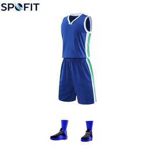 Uniforme de Baloncesto Personalizado al por Mayor Unisex, Transpirable, con Cuello en V, Doble Correa, Secado Rápido, Ligero, Conjunto de Camiseta y Pantalones Cortos - Product Image 2