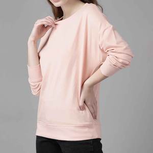 Sweat-shirt surdimensionné à col rond pour femme, personnalisé avec logo, 100 % coton respirant de haute qualité, idéal pour l'hiver - Product Image 4