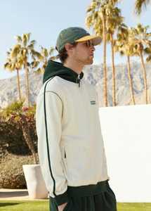 เสื้อฮู้ดซิปผู้ชาย สีตัดต่อ คอปกสีขาวเขียว สไตล์ลำลอง สปอร์ต ผ้าฝ้าย/โพลีเอสเตอร์ ขนฟลีซ สำหรับฤดูหนาว ONE TEN - Product Image 4