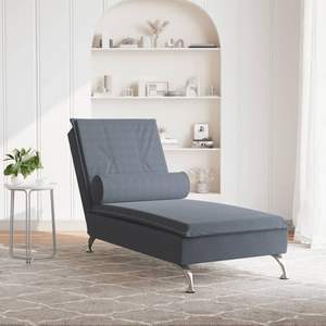 Chaise longue de massage gris foncé - Product Image 3
