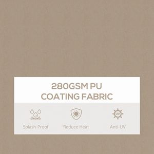 Tenda da Sole Retrattile Beige 13 X 10, 280gsm Resistente ai Raggi UV, Riparo Parasole per Terrazza, Balcone, Giardino - Product Image 6