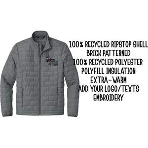 Veste CUSTOM pour homme J854, logo brodé personnalisé, textes, réversible, coque Ripstop, couleur brique, imperméable, fermeture éclair, ODM XS - Product Image 2