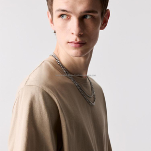 Camiseta de alta calidad de peso pesado liso de gran tamaño camiseta de impresión bordado personalizado en blanco poliéster algodón hombres camiseta - Product Image 5