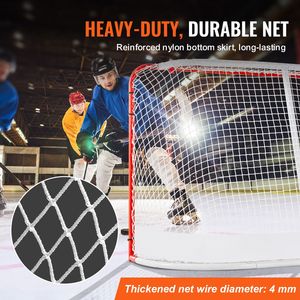 Set di Porte da Hockey Portatili Regolamentari Ufficiali, Rete in Acciaio per Hockey su Strada, per Uso Interno ed Esterno, Attrezzatura per Hockey su Pattini - Product Image 4